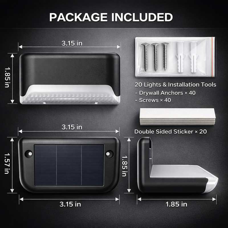 Solar Deck Lights – Waterproof Outdoor Stair Lighting