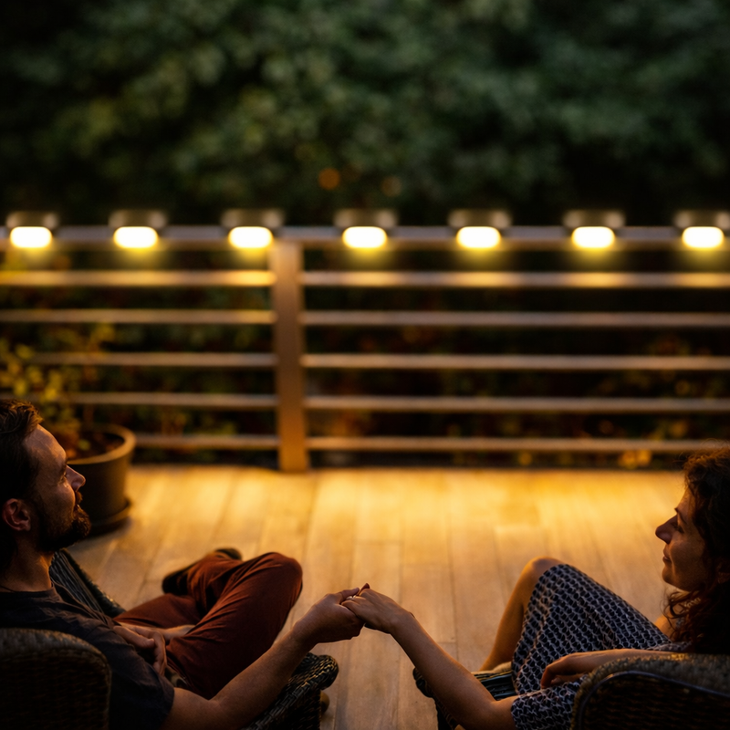 Solar Deck Lights – Waterproof Outdoor Stair Lighting