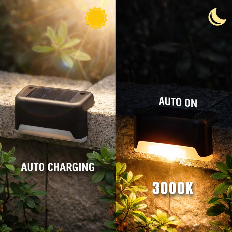 Solar Deck Lights – Waterproof Outdoor Stair Lighting